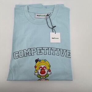 VeeFriends Competitive Clown Long Sleeve T-Shirt Powder Blue Mens Size M NWT